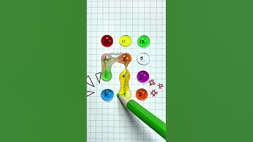 Thử thách trò chơi nối số trong giọt nước🙄#games #colors #maths #funny #drawing #shorts