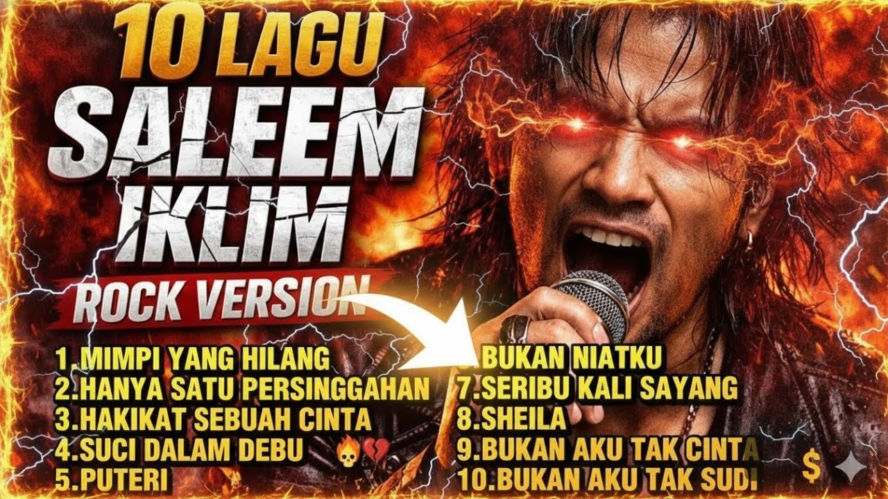 10 Lagu Terbaik Saleem Iklim Versi Rock Malaysia | Full Album Nostalgia 90an