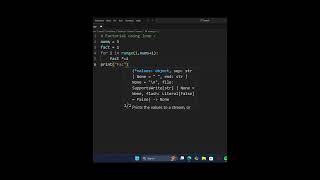 Factorial using loop #shorts #python