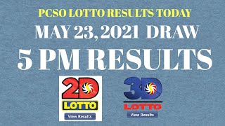 Lotto Result Today 5PM Draw May 23 2021 Swertres Ez2 Stl Pcso