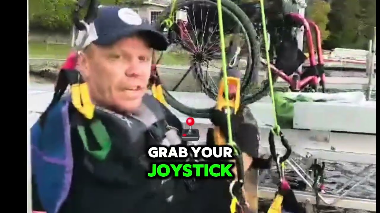 Kayak to Wheelchair lift system.♿️Killer camera shots. 83 year old neighbor made for me! 