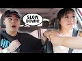 TEACHING MY GIRLFRIEND HOW TO DRIVE! (She Almost Crashed My Car)