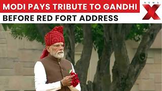 80th Independence Day: PM Modi Honours Gandhi Before Nation Address At Red Fort
