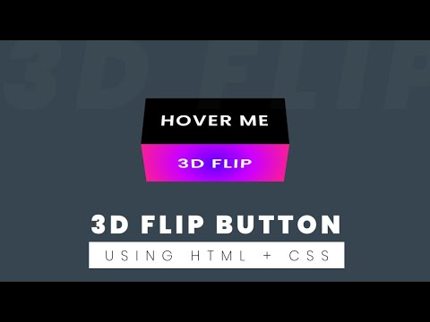 Amazing 3D Flip Button Effect Using Html And CSS | WebKitCoding