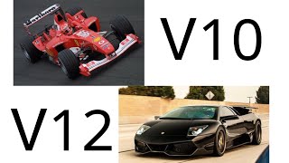 Ferrari V10 F1 Vs Lamborghini Murcielago Sound