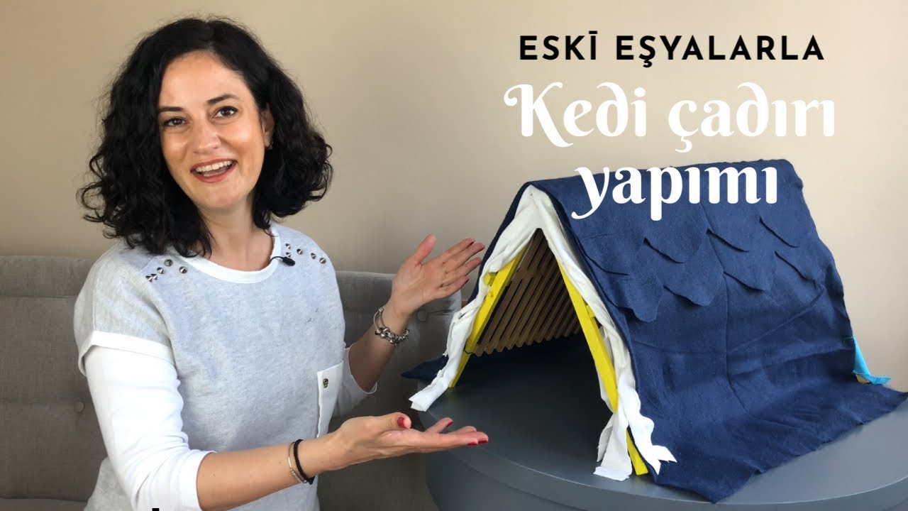 Evdeki malzemelerle kolayca kedi çadırı yapımı, kendin yap, DIY YouTube