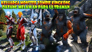 THE ZOMBIE KING KONG FAMILY GOES BERSERK & COMES TO FIGHT THE ULTRAMANS! UPIN IS AFRAID! GTA 5 MO...