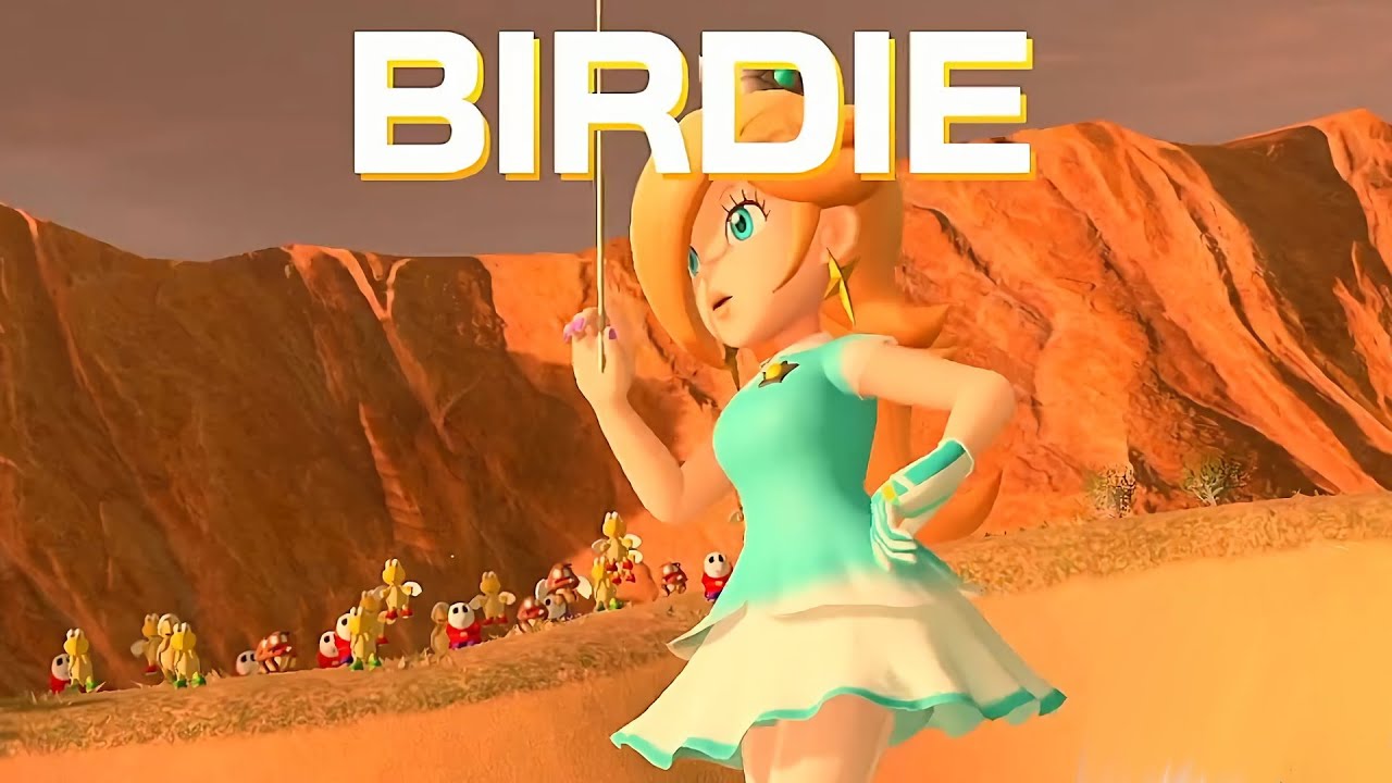 Mario Golf Super Rush Rosalina vs Wario vs Toad in Spiky Palms