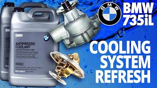 BMW E32 735iL with M30 Engine: Water Pump, Thermostat & Coolant Refresh (also for E34 535i)