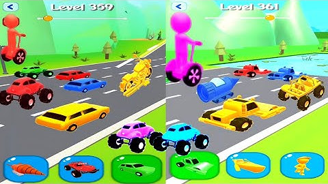 Shape Shifting 🚦🚓🚲 Gameplay Level 364-368 || iOS Android Game Video