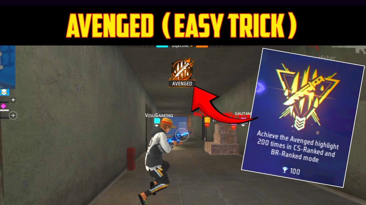 Avenged Achievement Easy Trick Free Fire | Avenged Highlight Fast Complete 💯% Working Trick 