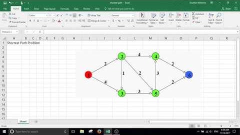Comm 163 - Shortest Path Problem - Excel