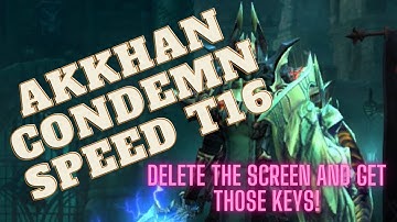 Diablo 3 Season 28 Akkhan Condemn Crusader t16 key farming build.