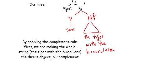 Syntax 7 The Tiger sentence and ambiguity