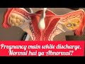 Pregnancy main white discharge normal hai ya abnormal??White discharge during pregnancy .