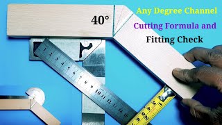 Beam and Channel Any Degree Miter Cutting Formula | How To Check Fitting Any Degree | Miter Cutting