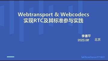 Webtransport & Webcodecs implement RTC and relevant standards and practices