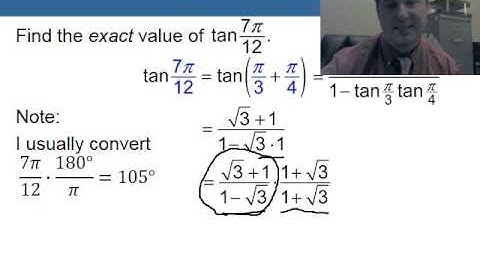 Sum, difference, double angle, and half angle identities