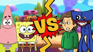 M.U.G.E.N. Battles | SpongeBob/Patrick Star vs Boris Anderson/Huggy Wuggy screenshot 4