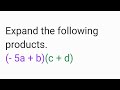 Expand the following products (- 5a + b)(c + d) | class 8th maths ganita prakash | goa board