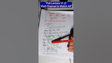 New Syllabus 2025 | Lecture 17 | Ex 2.4 Q5 Remaining Parts | Laws of Logarithms | Class 9 Math
