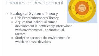 1 6 Cognitive Developmental Theory and Ecological Systems Video Profile