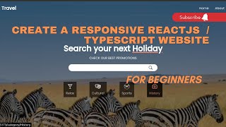 CREATE A RESPONSIVE REACT / TYPESCRIPT WEBSITE FOR BEGINNERS