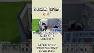 Music Room 🎶 #shorts // Sims 4 Speed Build