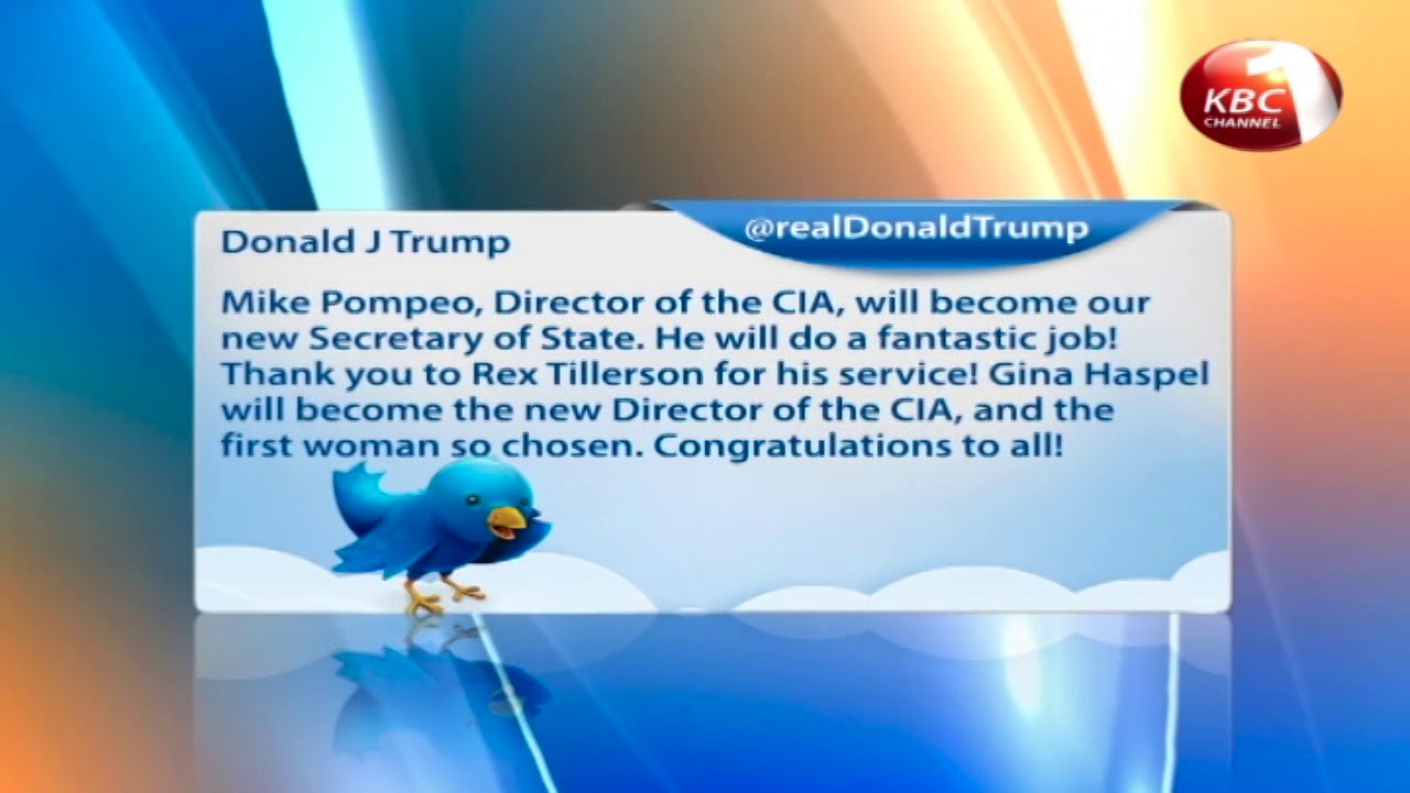 Mike Pompeo replaces former US Secretary of State Rex Tillerson