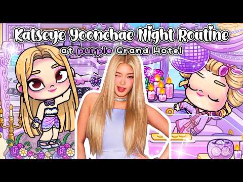 KATSEYE YOONCHAE Night Routine at PURPLE Grand Hotel💜 | Avatar World | Pazu