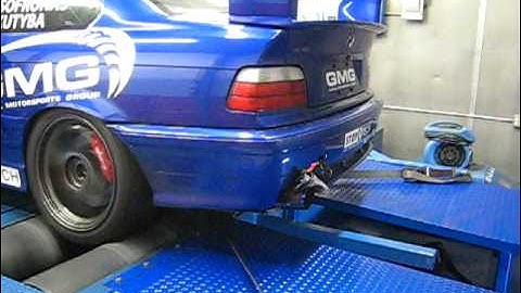 BMW E36 M3 on Chassis Dyno GMG Racing- BMW M3 S54 engine