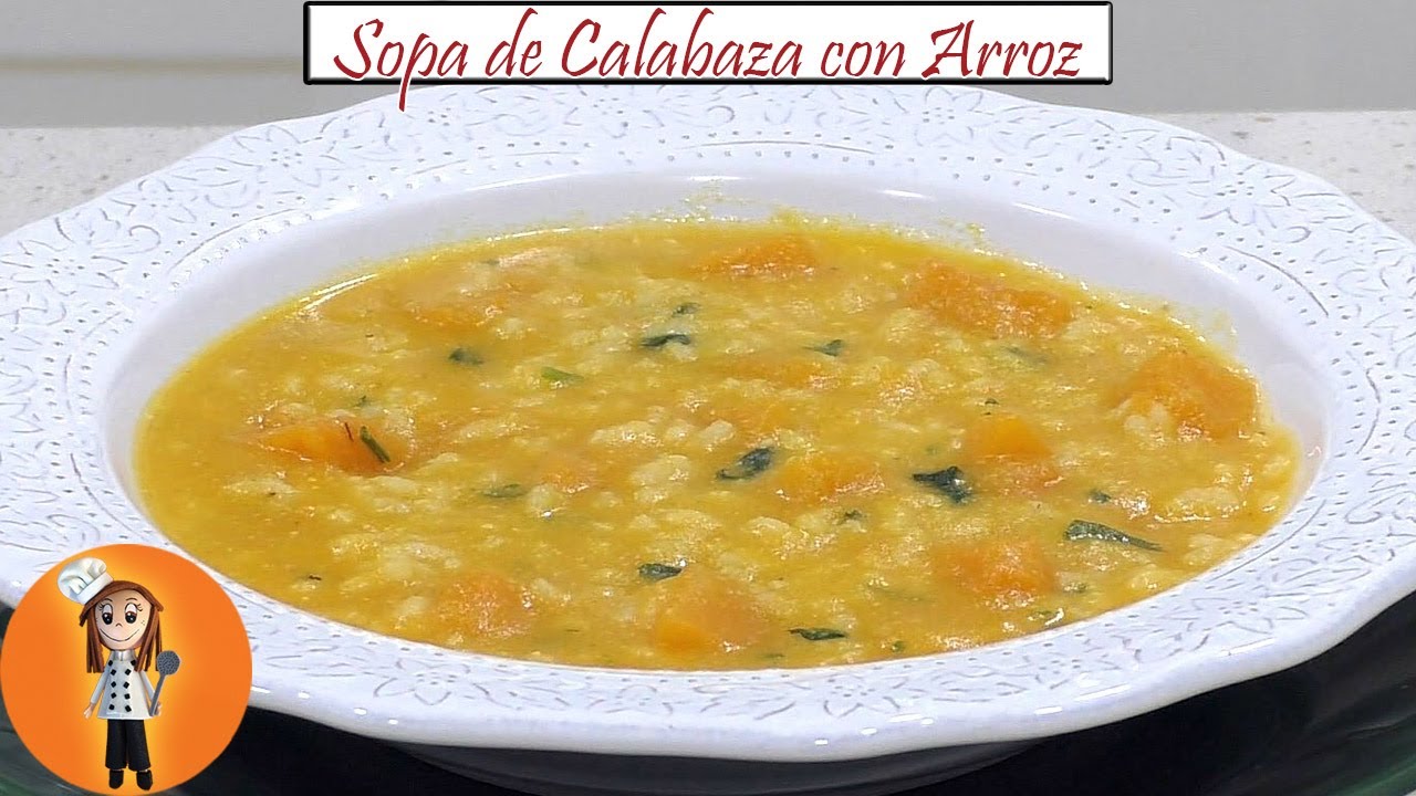 Sopa de Calabaza con Arroz | Receta de Cocina en Familia