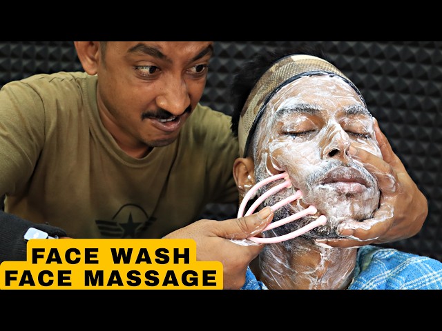 Face Massage & Face Cleanup | Head Massage & Neck Cracking | Neck & Shoulder Massage | ASMR