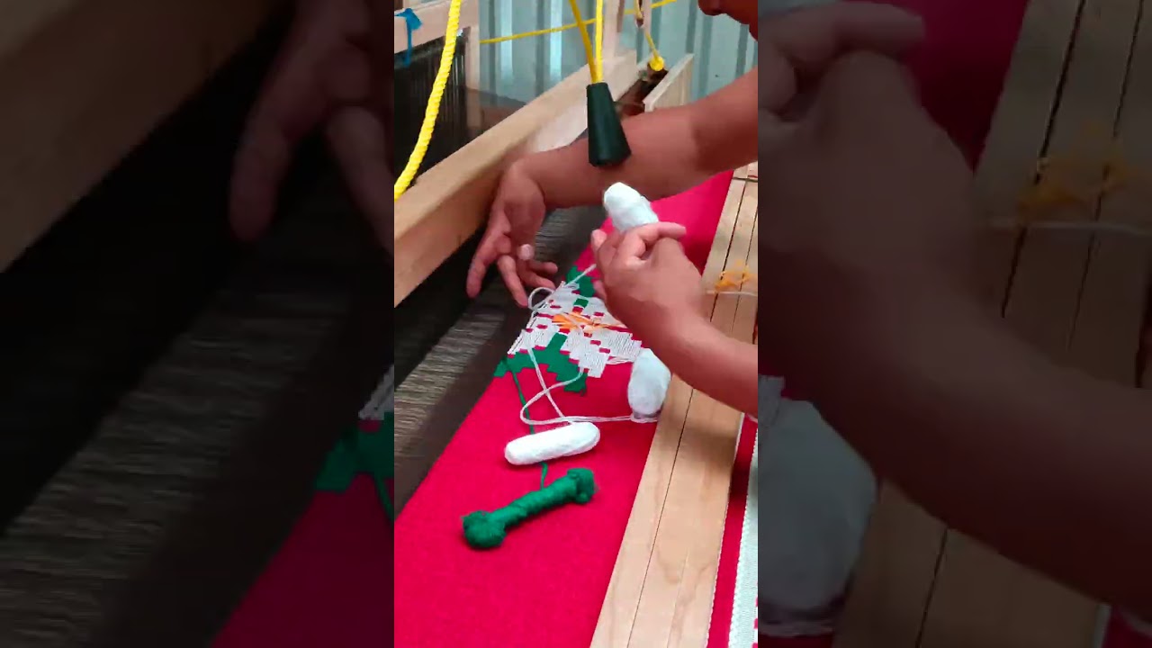 ELABORACIÓN DE NOCHE BUENA EN TELAR DE PEDAL.❤️😱