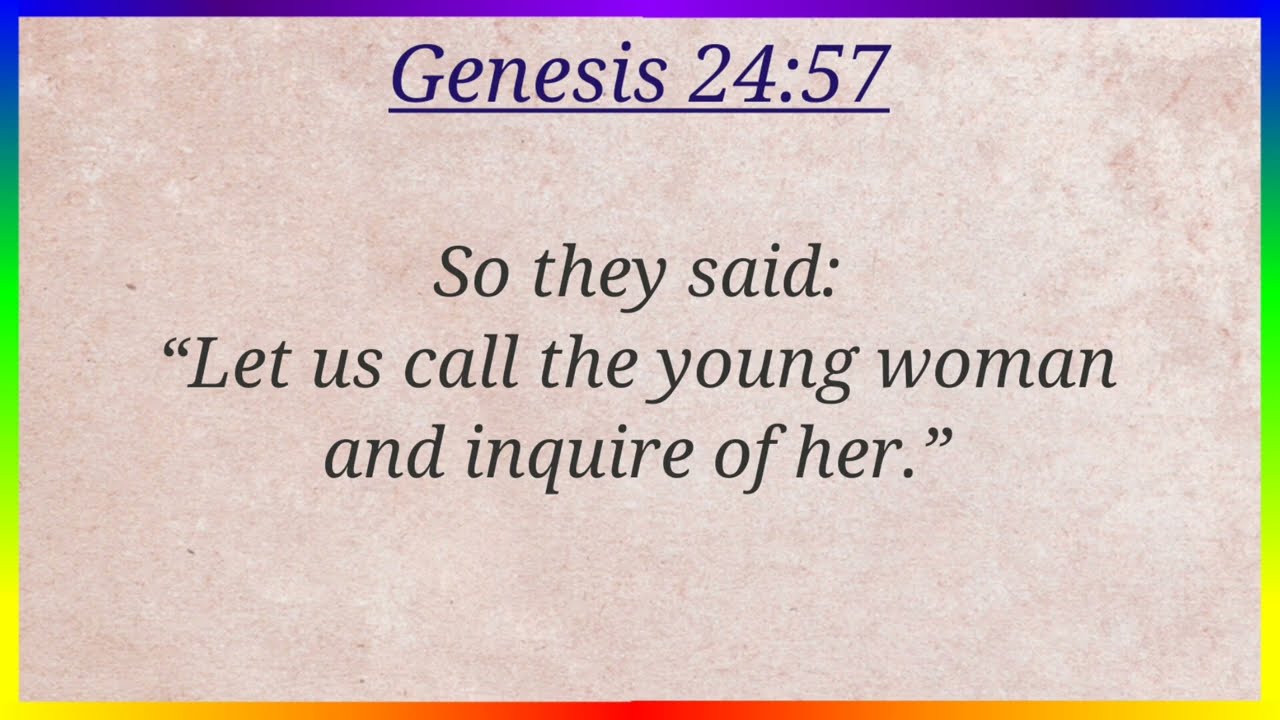 Book Of Genesis Chapter 24 YouTube Book Of Genesis Chapter 24 YouTube