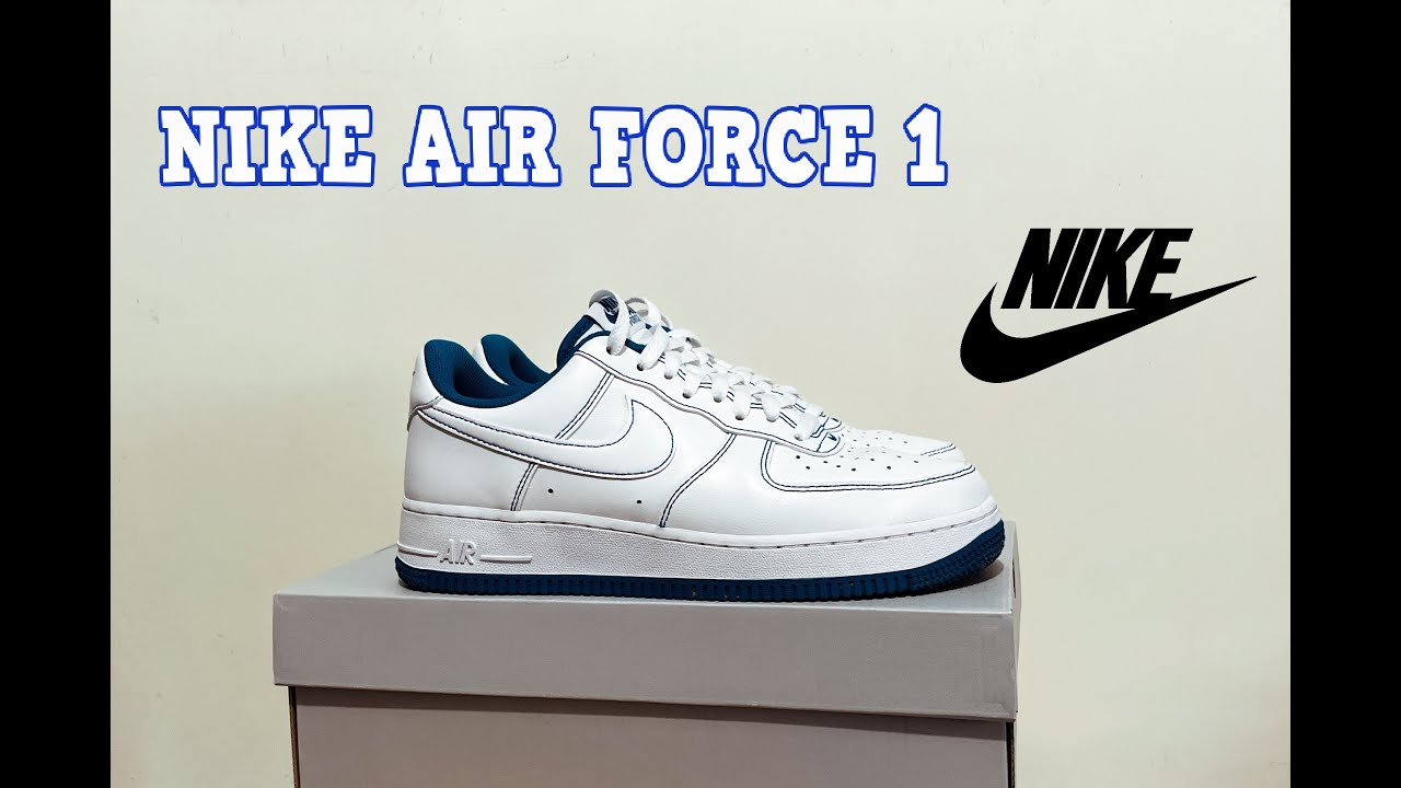 tetraedro Pautas Deportes ⚪️🔵Nike Air Force 1 white and blue | Nike Air Force 1 blanco con azul|  Unboxing Nike Air Force 1⚪️🔵 - YouTube