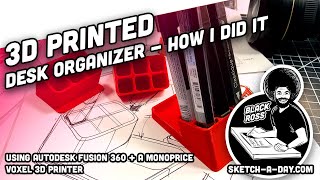 Fusion 360: Draw, Design, CAD, Prototype - 3d printing my own marker organizer.