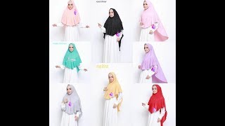 Jilbab Khimar Syari Terbaru 2017 / 2018 Polos Bermotif Edisi Roses screenshot 3