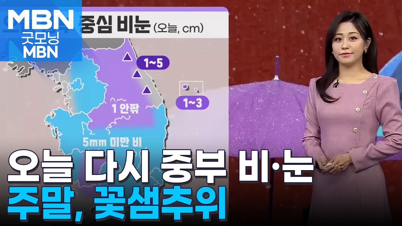 [날씨] 오늘 다시 중부 비·눈…주말, 꽃샘추위 [굿모닝 MBN]