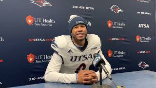 UTSA QB Frank Harris Post Game Interview 41-7 win over Rice 11. 19.22
