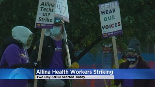 Allina Technical Healthcare Workers Begin 2-Day Strike In Mpls., Shakopee