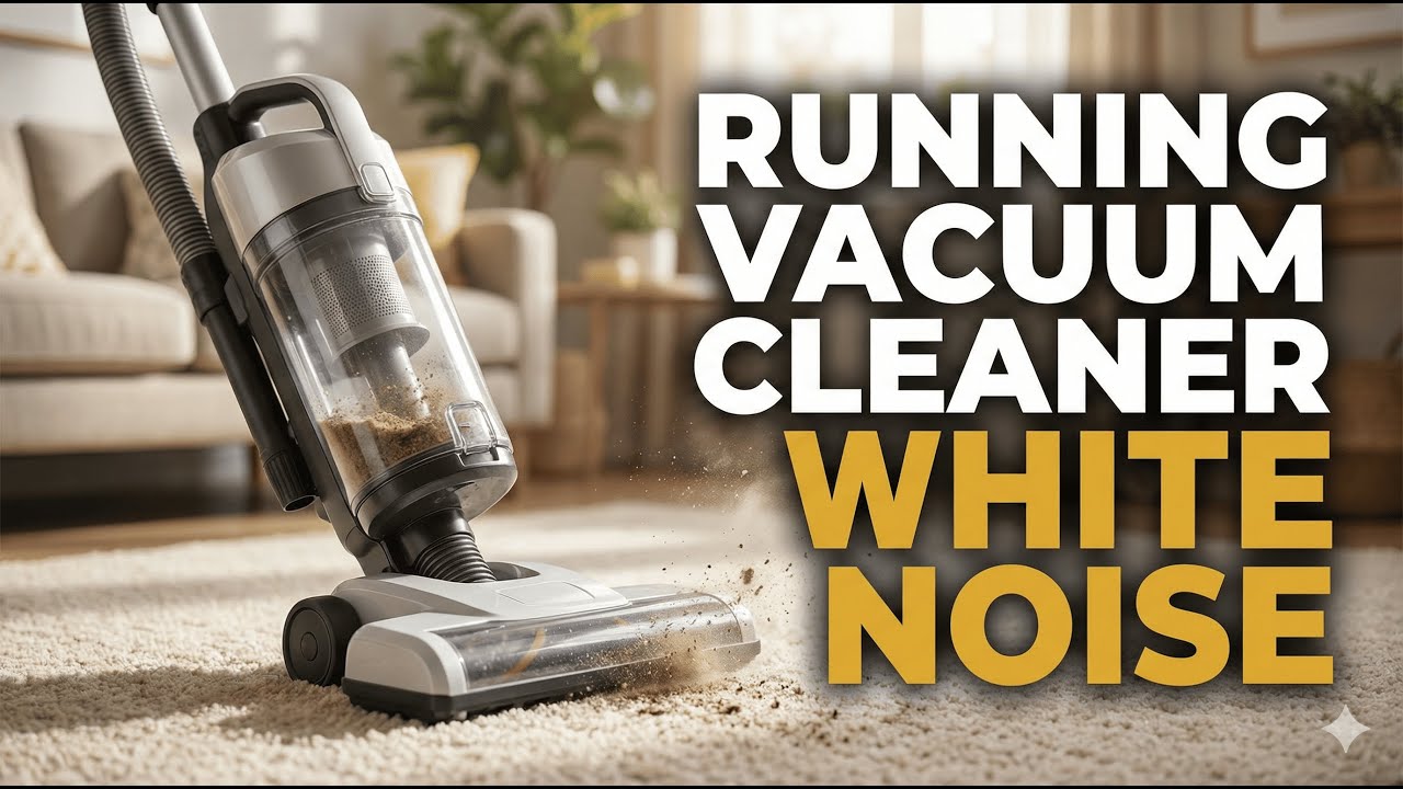 Running Vacuum Cleaner White Noise for Deep Sleep & Focus | 10 Hours | Black Screen