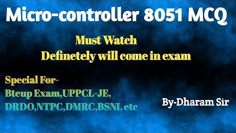 8051 MCQ//Microcontroller MCQ// UPPCL JE exam 2022//8051 Microcontroller mcq//bteup latest news
