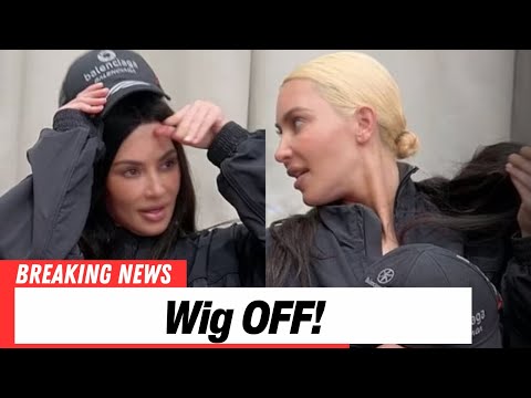 Kim Kardashian shocks fans by whipping off wig to expose her natural hair