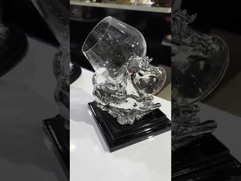 «Набір для горілки “Кінь символ 2026” з накладками підкова, срібло, 6 чарок, відео 1