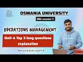 OU MBA Sem-3: Top 3 Unit-4 Operations Management Long Questions & Exam Prep @santhoshbachuwar2987