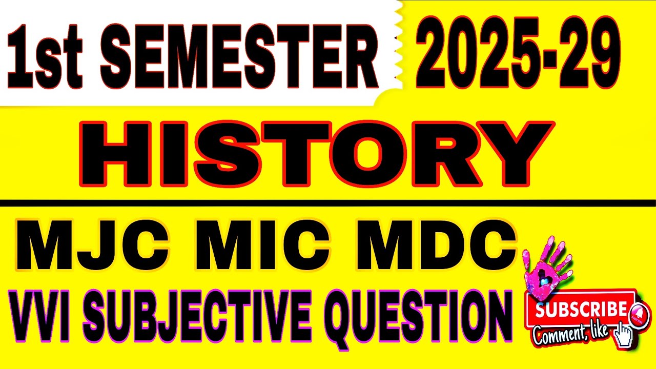 🔥History Major 1st Unit | 2026 Exam के लिए सबसे जरूरी Subjective Question | Bihar all University