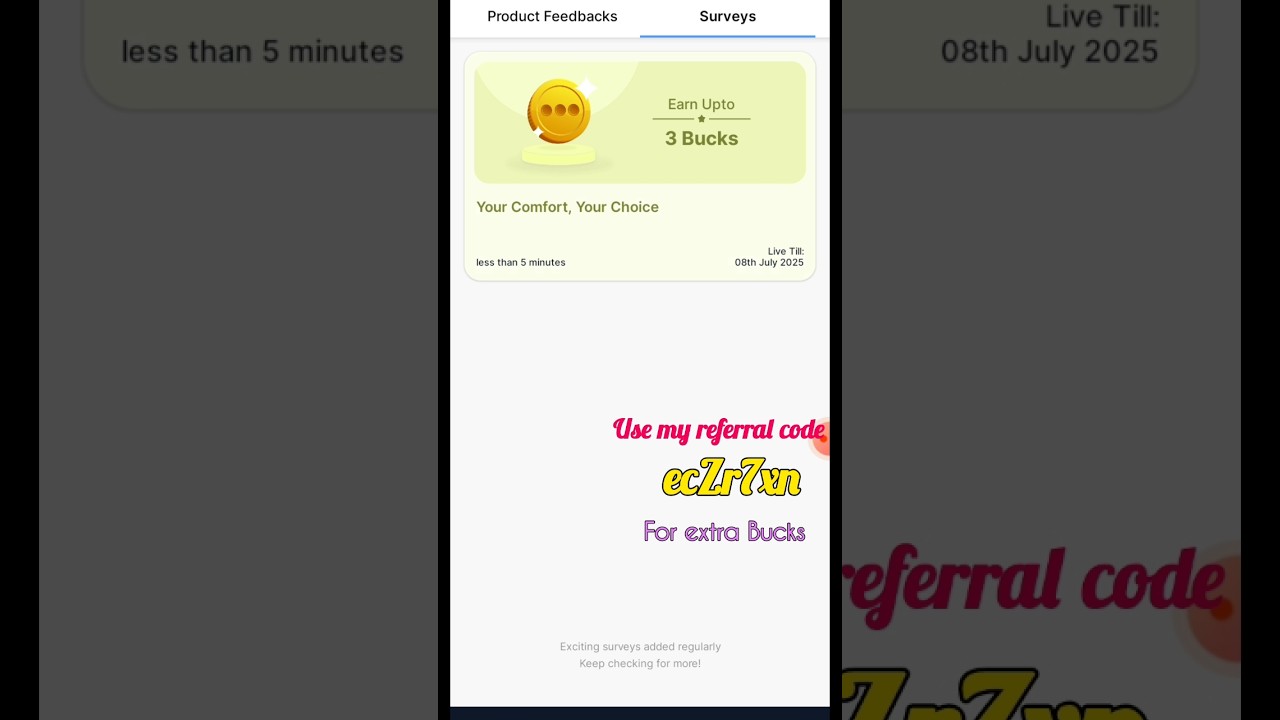 1st download app link comment Box & use my referral code ecZr7xn For more Bucks free products 