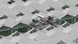 Dutch modern sustainable greenhouse - Roof washing