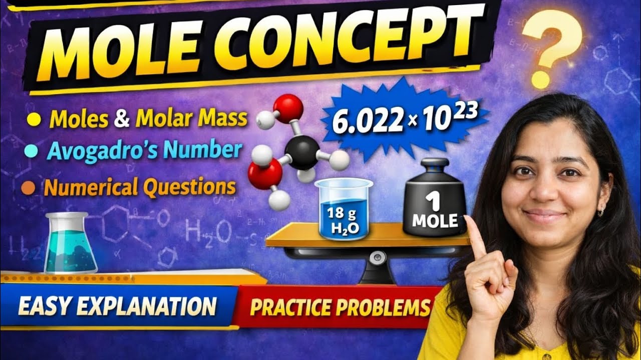 Mole concepts in 20 minutes | mole concepts formula revisions